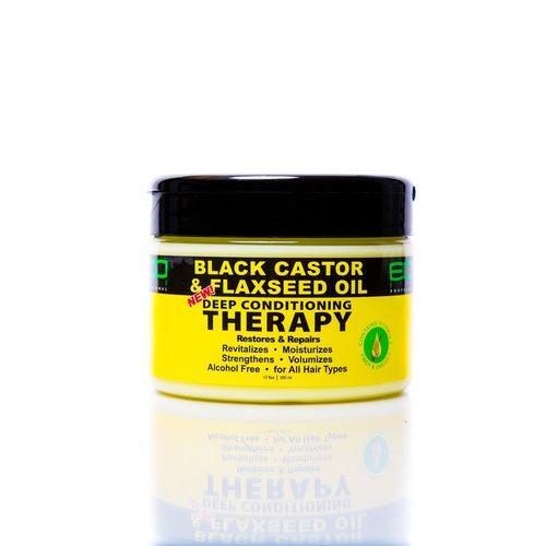 Eco Styler black castor & flaxseed oil deep conditioning therapy 12oz, Eco Styler, Beautizone UK
