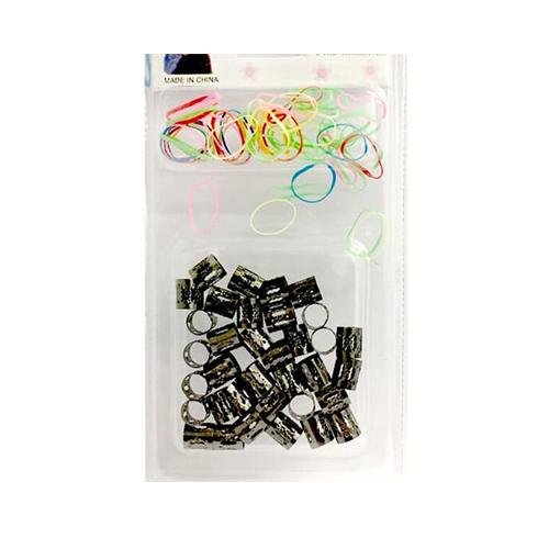 Braids BLACK Beads Adjustable Hair braid Cuff Clip 8mm Hole #MC40BLK, Magic Accessories, Beautizone UK