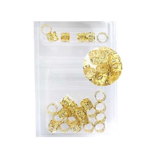 Dreadlock/Braids Beads Adjustable Hair braid Cuff Clip Golden/Diamond, Magic Accessories, Beautizone UK