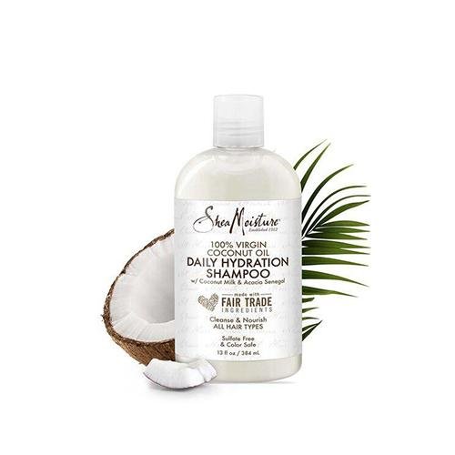 Shea Moisture 100% Virgin coconut oil daily hydration shampoo 384ML, SheaMoisture, Beautizone UK
