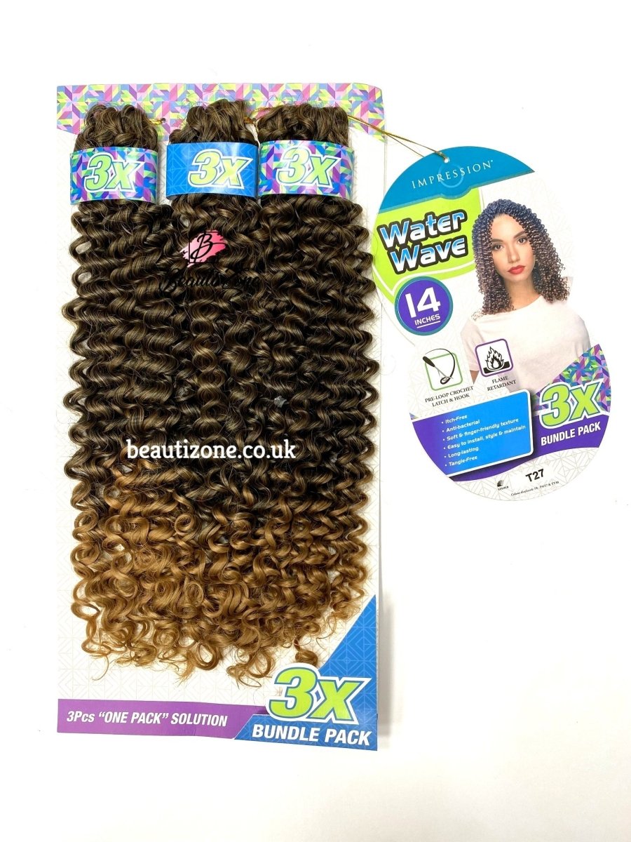 Impression l 3X Water Wave l Crochet Hair l 14 Lengths