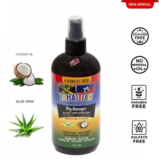 Jahaitian Black Castor Wig Manager Spray 12oz, Jahaitian, Beautizone UK
