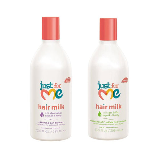 Just for Me Hair Milk Silkening Conditioner Hair Milk Sulfate-Free Shampoo Set | Beautizone UK