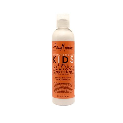 Shea Moisture Coconut & Hibiscus Kids 2-In-1 Shampoo & Conditioner 236ml, SheaMoisture, Beautizone UK