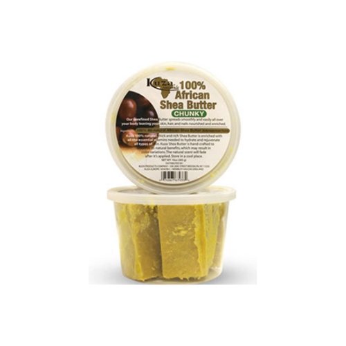 Kuza 100 % African Shea Butter Yellow-Chunky 283g | Beautizone UK