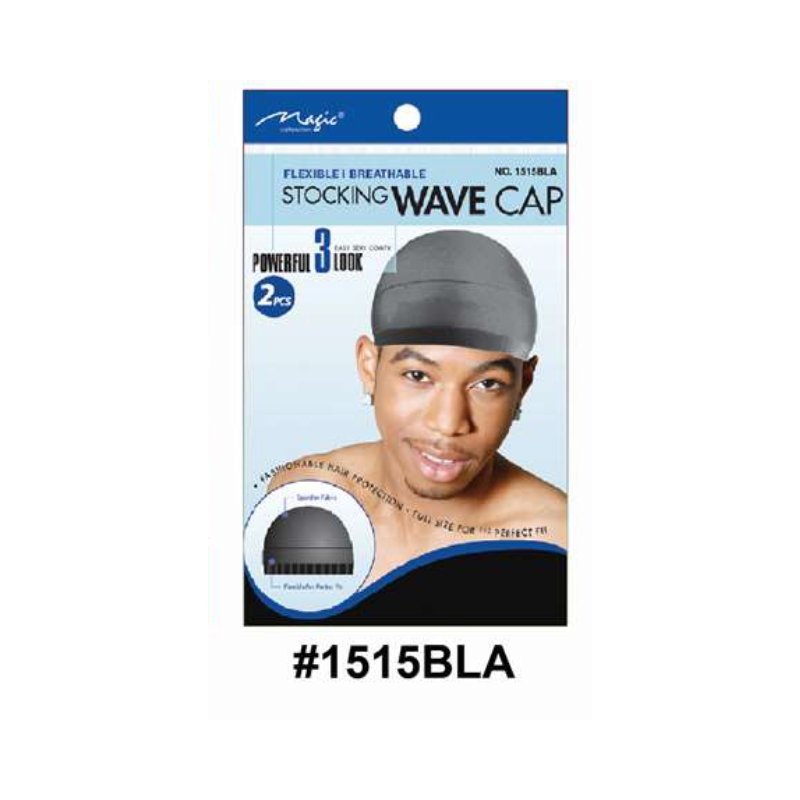 Magic Collection Stocking Wave Cap #1515BLA, Magic Accessories, Beautizone UK