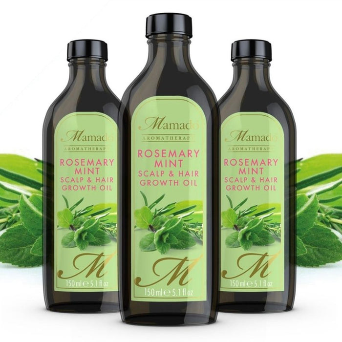 Mamado Rosemary & Mint Hair Scalp Growth Oil 150ml, Mamado, Beautizone UK