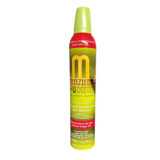 Mazuri Olive Oil Styling And Conditioning Hair Mousse 375ml, Mazuri, Beautizone UK