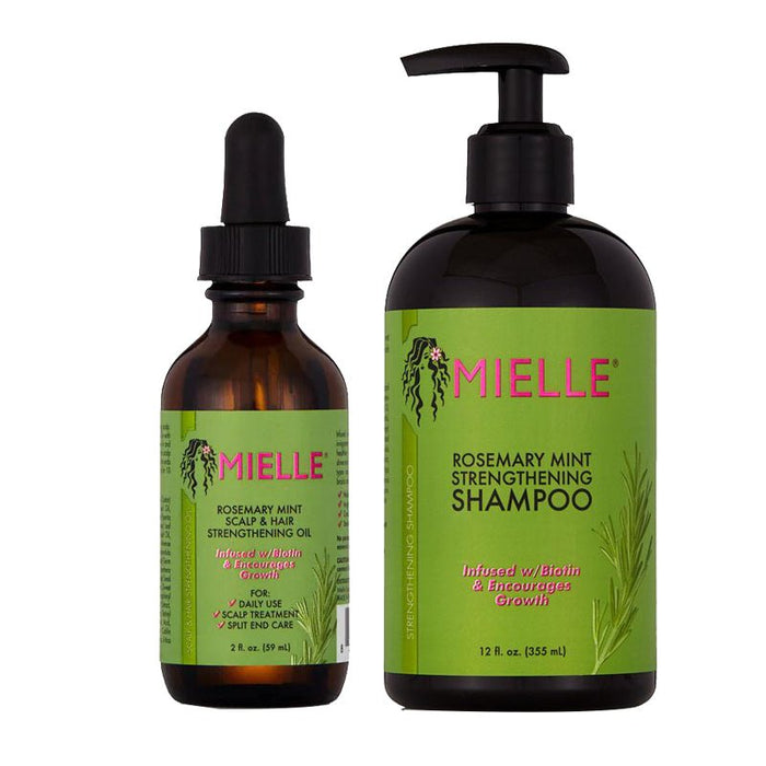 Mielle Organics Strengthening Oil Strengthening Shampoo Set, Mielle Organics, Beautizone UK