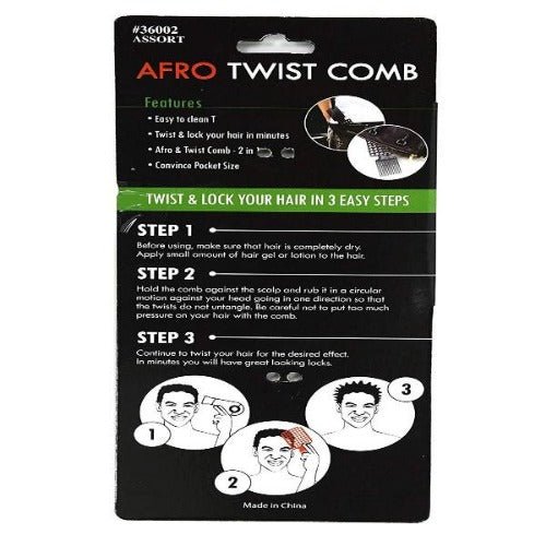 Murray Collection Afro Twist Twist & Lock 2 in 1 Comb AFRPK2, Magic Accessories, Beautizone UK