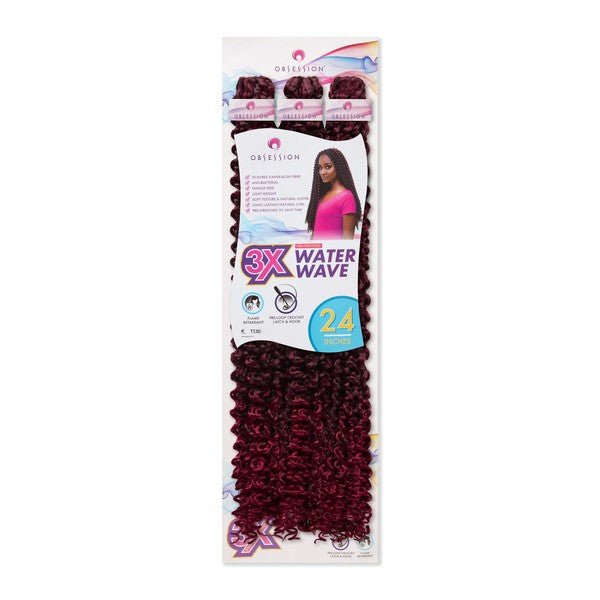 Obsession Bulk 3x Value Water Wave Crochet Hair - 24" Inches, Obsession, Beautizone UK