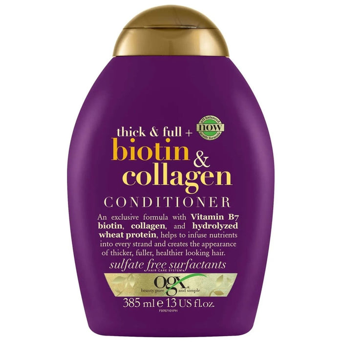 Organix Thick & Full Biotin & Collagen Conditioner 385ml, OGX, Beautizone UK
