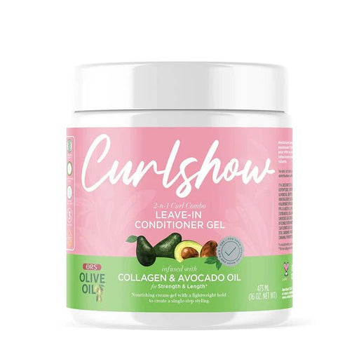 ORS Olive Oil Curlshow Leave-In Conditioner Gel with Collagen & Avocado Oil for Strength & Length, 2-N-1 Curl Cambo 473M, ORS, Beautizone UK