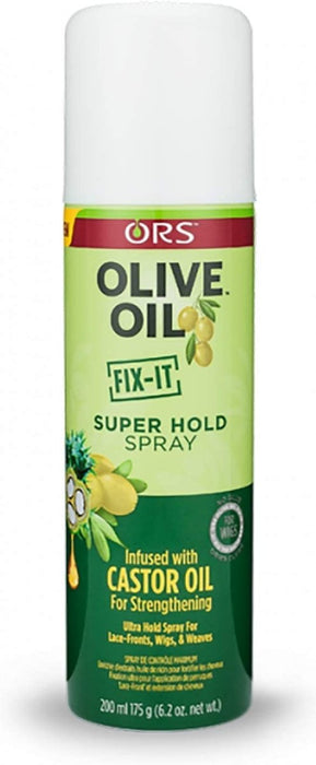 ORS Olive Oil Fix It Super Hold Spray with Castor Oil 200ml, ORS, Beautizone UK
