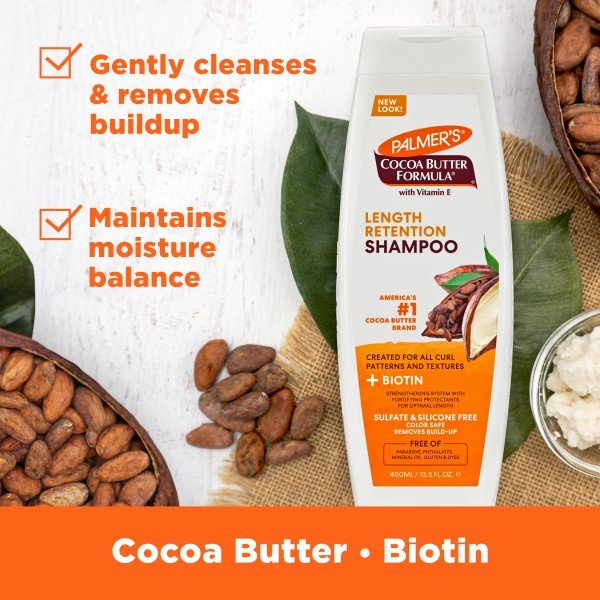 Palmer's Cocoa Butter Length Retention Shampoo 400ml, Palmer's, Beautizone UK