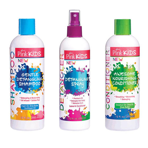 Pink Kids Detangling Spray Comb Detangler Detangling Shampoo Set, Pink Kids, Beautizone UK