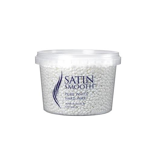 SATIN SMOOTH PURE WHITE HARD WAX WITH ARNICA & COCONUT 700G, Satin Smooth, Beautizone UK
