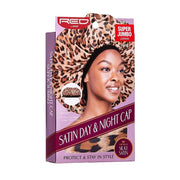 RED BY KISS SATIN DAY & NIGHT CAP - LEOPARD SJ (HDNP05), Red By Kiss, Beautizone UK