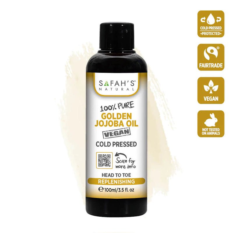 Safah's natural Cold pressed 100% pure Golden Jojoba oil, Jojoba oil, Beautizone UK