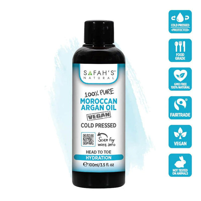 Safah's natural Cold pressed 100% pure Moroccan Argan Oil, Argan Oil, Beautizone UK