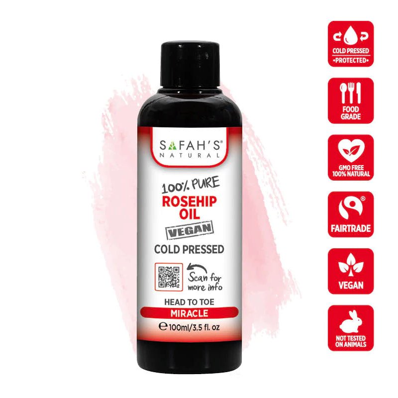 Safah's natural Cold pressed 100% pure Rosehip oil, Rosehip oil, Beautizone UK