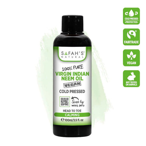 Safah's natural Cold pressed 100% pure Virgin Indian Neem oil | Beautizone UK