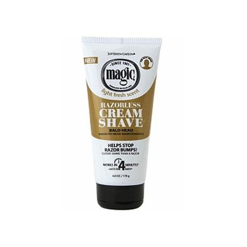 Magic Shaving Cream Razorless Smooth Bald Head 170g, Magic, Beautizone UK