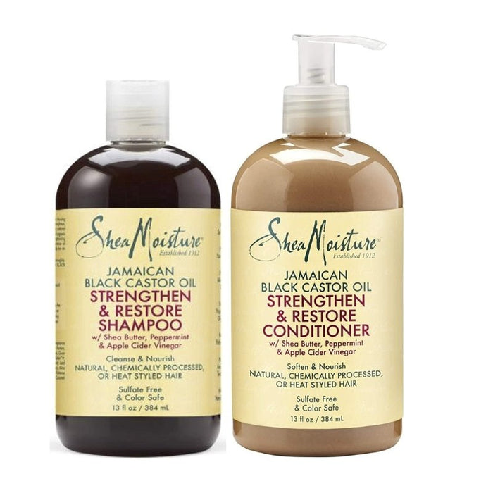 Shea Moisture Jamaican Castor Oil Shampoo and Conditioner Bundle Deal | Beautizone UK
