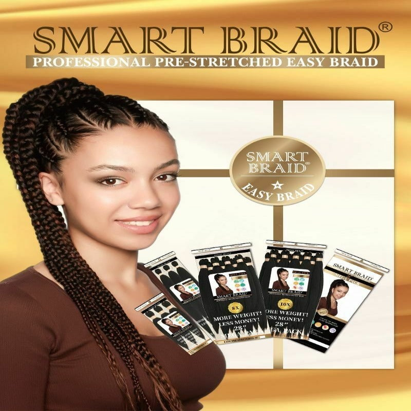 Smart Braid 10 PACK 28" Pre-Stretched l Pre-Plucked l Pre-Pulled Easy Braid Hair, Smart Braid, Beautizone UK