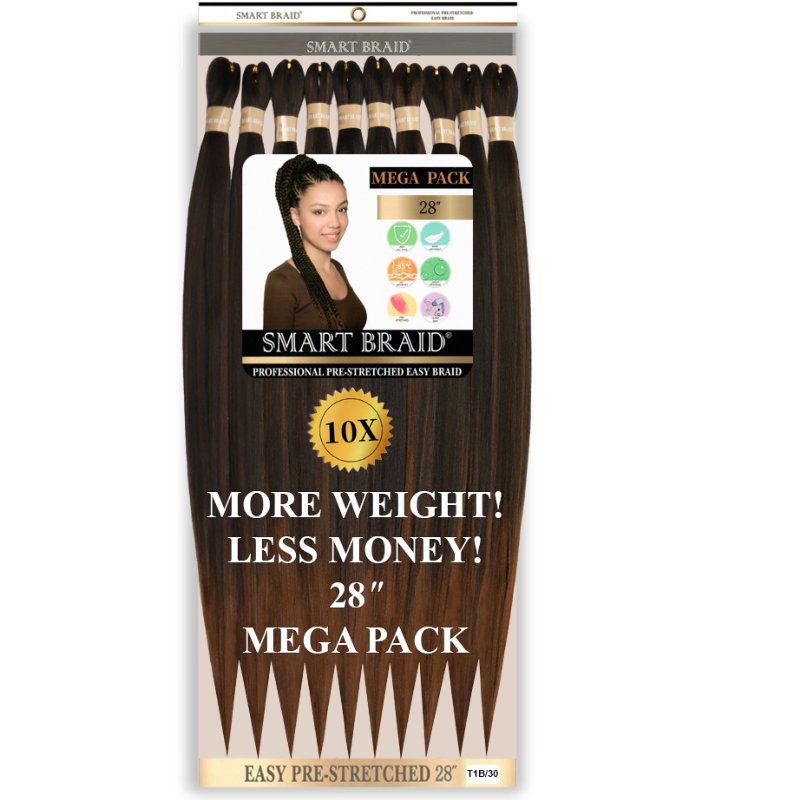 Smart Braid 10X PACK 28" Pre-Stretched l Pre-Plucked l Pre-Pulled Easy Braid Hair, Smart Braid, Beautizone UK