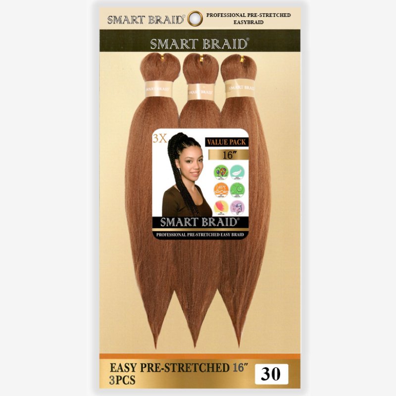 Smart Braid 3X PACK 16" Pre-Stretched I Pre-Pulled Easy Braid Hair, Smart Braid, Beautizone UK