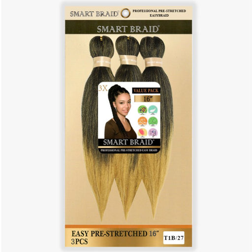 Smart Braid 3X PACK 16" Pre-Stretched I Pre-Pulled Easy Braid Hair, Smart Braid, Beautizone UK