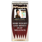 Smart Braid 6X PACK 28" Pre-Stretched I Pre-Plucked l Pre-Pulled Easy Braid Hair, Smart Braid, Beautizone UK