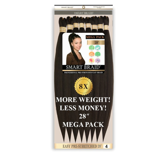 Smart Braid 8X PACK 28" Pre-Stretched l Pre-Plucked l Pre-Pulled Easy Braid Hair, Smart Braid, Beautizone UK
