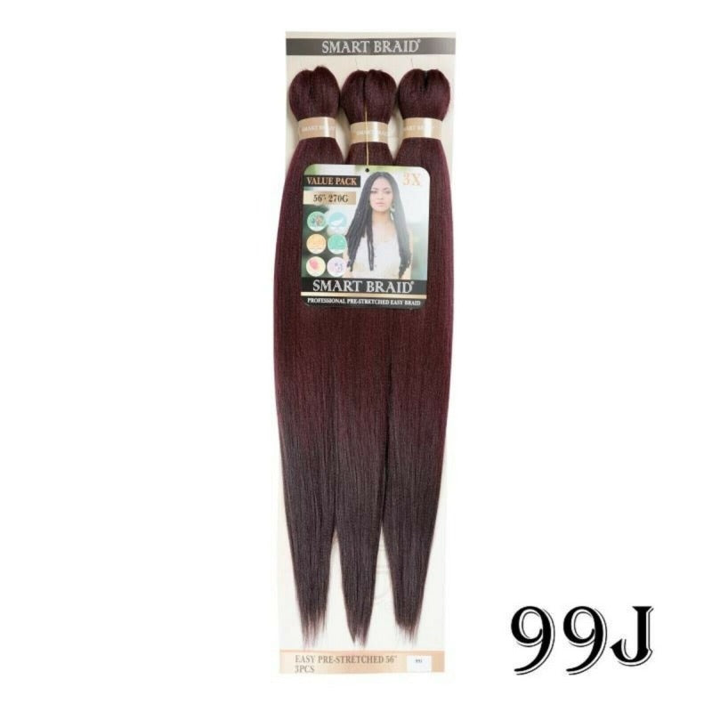 SMART BRAID Pre-Stretched I Pre-Plucked l Pre-Pulled Easy Braid Hair - 3 PACK 28", Smart Braid, Beautizone UK