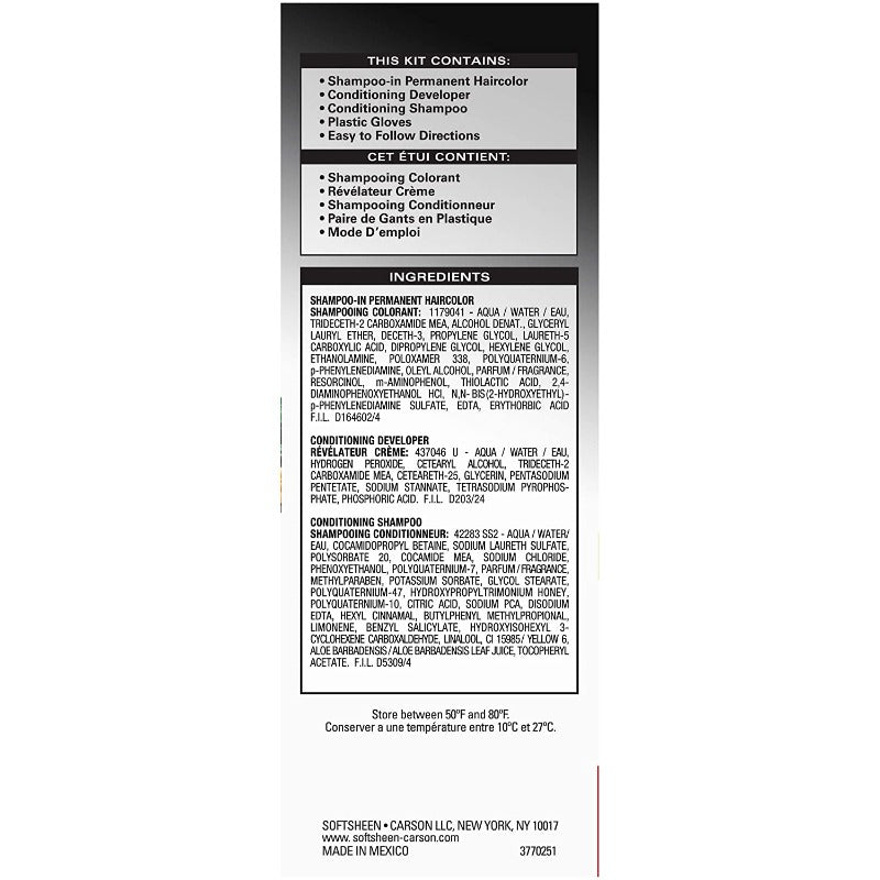 Soft Sheen Carson Dark & Natural 5 Minute Hair Dye - Natural Black, Softsheen-Carson, Beautizone UK