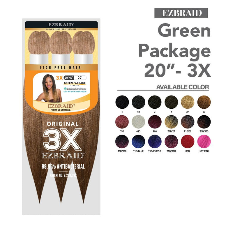 Spetra EZ Braid 20" - 3X Value Pack Pre-Stretched Braid Solution, Spetra, Beautizone UK