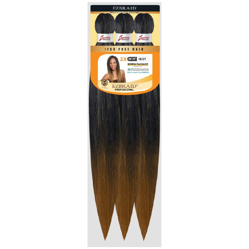 Spetra EZ Braid 36" - 3X Value Pack Pre Stretched Braiding Hair, Spetra, Beautizone UK