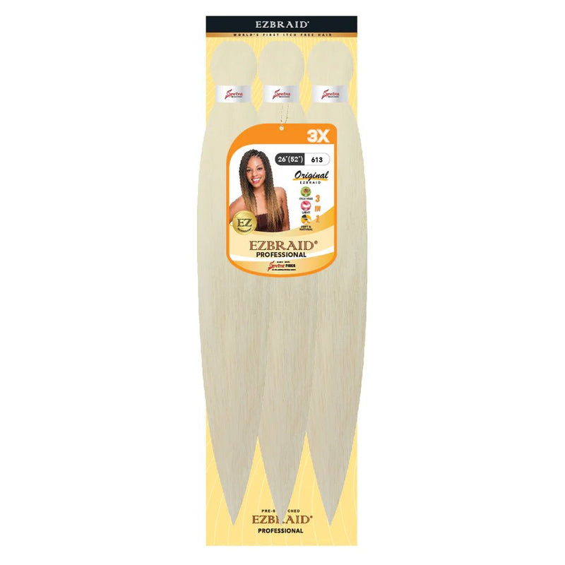 Spetra Spectra Ez Braid 26"- 3 Pack Pre-Stretched Braiding Hair Solution, Spectra, Beautizone UK