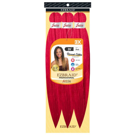 Spetra Spectra Ez Braid 26"- 3 Pack Pre-Stretched Braiding Hair Solution, Spectra, Beautizone UK