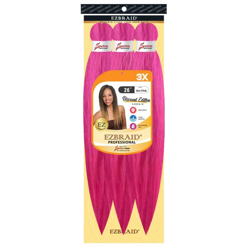 Spetra Spectra Ez Braid 26"- 3 Pack Pre-Stretched Braiding Hair Solution, Spectra, Beautizone UK