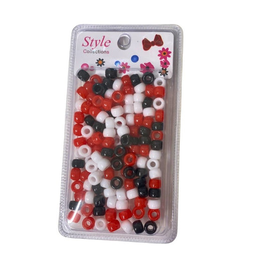 Stlye Collection Hair Beads - Red/Black/White Color - BD001, Style Collection, Beautizone UK