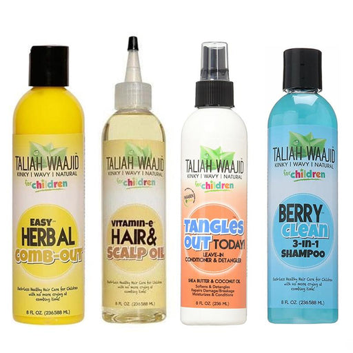 Taliah Waajid for Children 3-in-1 shampoo Herbal Comb Out Scalp Oil With Vitamin-E Tangles Out Set | Beautizone UK
