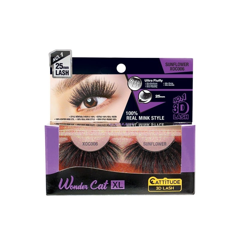 WONDER CAT XL 25MM 3D FAUX MINK LASHES, Wonder Cat, Beautizone UK