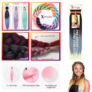 XPRESSION PRE STRETCHED ULTRA BRAID 2x PACK BRAID EXTENSIONS 46" LENGTH, Xpression, Beautizone UK